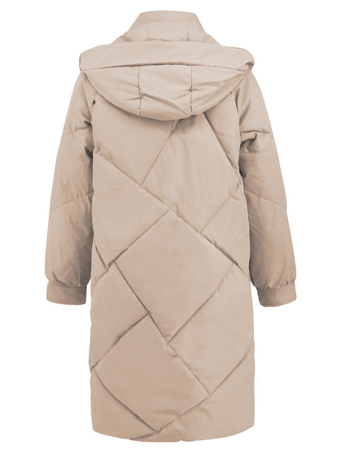 'Brynn' Hooded Long Sleeve Winter Coat - Celes Fashion